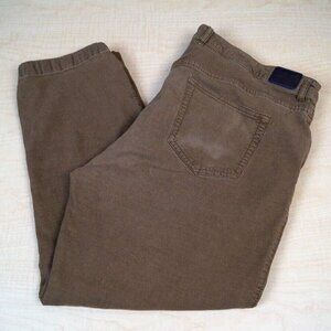 Peter Millar Corduroy Pants Tan Brown Straight Leg Stretch Cotton Mens 40 x 26
